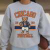 Chicago Football Teddy Bear Crewneck Sweatshirt by Hey Jude Graphic Tees