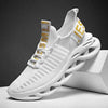 Spring Breathable Men's Sneakers Mesh Casual Shoes Blade Design Tenis Sneakers Summer White Outdoor Running Tennis Blade Sneakers Sport Fashion Comfortable Casual Gym Sneakers by Stevvex