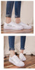 Spring Fashion Breathble Women Sneakers Leather Platform Shoes Women Lace Up Casual Shoes White Fashion Sneakers White PU Leather Platform Sneaker For Women Lace Up Walking Sneakers by Stevvex