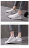 Spring Fashion Breathble Women Sneakers Leather Platform Shoes Women Lace Up Casual Shoes White Fashion Sneakers White PU Leather Platform Sneaker For Women Lace Up Walking Sneakers by Stevvex
