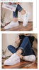 Spring Fashion Breathble Women Sneakers Leather Platform Shoes Women Lace Up Casual Shoes White Fashion Sneakers White PU Leather Platform Sneaker For Women Lace Up Walking Sneakers by Stevvex