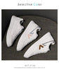 Spring Fashion Breathble Women Sneakers Leather Platform Shoes Women Lace Up Casual Shoes White Fashion Sneakers White PU Leather Platform Sneaker For Women Lace Up Walking Sneakers by Stevvex