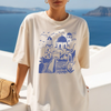 Santorini Greece Graphic Tee | Aesthetic Vacation Tee, Summer Resort Top by Hey Jude Graphic Tees
