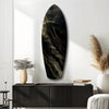 Golden Waves Glass Wall Art by Insigneart USA