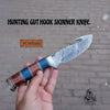 Custom Handmade Hunting Gut Hook Skinner Knife. by JW SteelCrafts