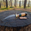 10” Damascus steel Hunting Knife with Olive wood handle by JW SteelCrafts