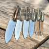 6-Piece High Carbon Steel Chef Knife Set — Synthetic Stag Antler Handles by JW SteelCrafts