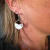 North Star Crescent Disc Earrings | Sterling Silver + Hand-Pierced Stars | Ride the Wind Collection by mend metalworks