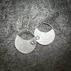 North Star Crescent Disc Earrings | Sterling Silver + Hand-Pierced Stars | Ride the Wind Collection by mend metalworks