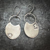Celestial Crescent Disc Earrings | Sterling Silver + Hand-Pierced Stars | Ride the Wind Collection by mend metalworks