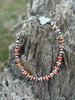 Sterling Silver Desert Sunset Shell Heishi Bead Bracelet by Wild Junkie