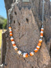 Sterling Silver Desert Sunset Spiny Oyster Chain Choker by Wild Junkie
