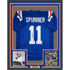 Framed Autographed/Signed Steve Spurrier 35x39 Florida Blue College Football Jersey JSA COA by Hall of Fame Sports Memorabilia