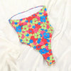 String Bikini Swimsuit Floral Print Swimwear Women Bathing Suit High Waist Bikini Set Beachwear Women's Floral Printed Swimsuit Knotted String Triangle Bikini Tie Side High Cut Cheeky Bikini Set by Stevvex