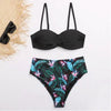 Striped Lace Ruffle Push Up Women Swimsuit Female Swimwear Bra Cup Bikini Set High Cut Bathing Suit Women Two Piece Swimsuits Push Up Bikini Sets Bathing Suits Ruffle Bikini Tops With Bottoms For Teen Girls by Stevvex