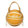Stunning Ball Purses For Teenagers And Women Stylish Shoulder Bags, Crossbody Chain Hand Bags Personalit Leather Pink Basketball Bag For Females by Stevvex