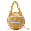 Stunning Ball Purses For Teenagers And Women Stylish Shoulder Bags, Crossbody Chain Hand Bags Personalit Leather Pink Basketball Bag For Females by Stevvex