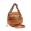 Stunning Ball Purses For Teenagers And Women Stylish Shoulder Bags, Crossbody Chain Hand Bags Personalit Leather Pink Basketball Bag For Females by Stevvex