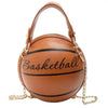 Stunning Ball Purses For Teenagers And Women Stylish Shoulder Bags, Crossbody Chain Hand Bags Personalit Leather Pink Basketball Bag For Females by Stevvex