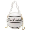 Stunning Ball Purses For Teenagers And Women Stylish Shoulder Bags, Crossbody Chain Hand Bags Personalit Leather Pink Basketball Bag For Females by Stevvex