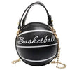 Stunning Ball Purses For Teenagers And Women Stylish Shoulder Bags, Crossbody Chain Hand Bags Personalit Leather Pink Basketball Bag For Females by Stevvex