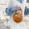 Stunning Ball Purses For Teenagers And Women Stylish Shoulder Bags, Crossbody Chain Hand Bags Personalit Leather Pink Basketball Bag For Females by Stevvex