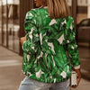 Stunning Flower Print Long Sleeve Women's Bomber Jacket Fashionable Zipper Up Vintage Coat Tops Elegant Slim Basic Ladies Jackets Outwear by Stevvex