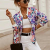 Stunning Flower Print Long Sleeve Women's Bomber Jacket Fashionable Zipper Up Vintage Coat Tops Elegant Slim Basic Ladies Jackets Outwear by Stevvex
