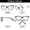 Stylish Eyeglasses Glasses Clear Lens Blue Light Blocking Glasses Women Men Fashion Cat Eye Glasses Computer Gaming Eyeglasses Eye Protection Eyewear by Stevvex