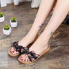 Stylish Women Flax Slippers Casual Summer Flower Elegant Fashion Slippers For Womens by Stevvex