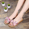 Stylish Women Flax Slippers Casual Summer Flower Elegant Fashion Slippers For Womens by Stevvex