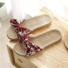 Stylish Women Flax Slippers Casual Summer Flower Elegant Fashion Slippers For Womens by Stevvex