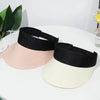 Summer Adjustable Empty Top Hat Portable Foldable Women's Beach Hat Wide Brim Women Sun Hat Fashion Casual Comfortable Cap Visors For Outdoor Activities by Stevvex