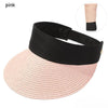Summer Adjustable Empty Top Hat Portable Foldable Women's Beach Hat Wide Brim Women Sun Hat Fashion Casual Comfortable Cap Visors For Outdoor Activities by Stevvex