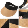 Summer Adjustable Empty Top Hat Portable Foldable Women's Beach Hat Wide Brim Women Sun Hat Fashion Casual Comfortable Cap Visors For Outdoor Activities by Stevvex