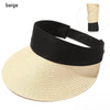 Summer Adjustable Empty Top Hat Portable Foldable Women's Beach Hat Wide Brim Women Sun Hat Fashion Casual Comfortable Cap Visors For Outdoor Activities by Stevvex