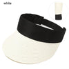 Summer Adjustable Empty Top Hat Portable Foldable Women's Beach Hat Wide Brim Women Sun Hat Fashion Casual Comfortable Cap Visors For Outdoor Activities by Stevvex