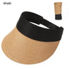 Summer Adjustable Empty Top Hat Portable Foldable Women's Beach Hat Wide Brim Women Sun Hat Fashion Casual Comfortable Cap Visors For Outdoor Activities by Stevvex