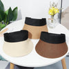 Summer Adjustable Empty Top Hat Portable Foldable Women's Beach Hat Wide Brim Women Sun Hat Fashion Casual Comfortable Cap Visors For Outdoor Activities by Stevvex