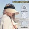 Summer Adjustable Empty Top Hat Portable Foldable Women's Beach Hat Wide Brim Women Sun Hat Fashion Casual Comfortable Cap Visors For Outdoor Activities by Stevvex