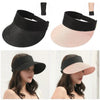 Summer Adjustable Empty Top Hat Portable Foldable Women's Beach Hat Wide Brim Women Sun Hat Fashion Casual Comfortable Cap Visors For Outdoor Activities by Stevvex