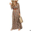 Summer Beach Stylish Womens Dress Long Casual V-Neck Party Comfort Fashion Women Dress by Stevvex