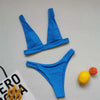 Summer Bikini Stylish Swimwear Women Halter Push Up Bikini Women's Neck Triangle Bikini Set Leopard Print Two Piece Swimsuits Set Swimsuit Female Lemon Print Bandage Bathing Suit by Stevvex