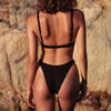 Summer Bikini Stylish Swimwear Women Halter Push Up Bikini Women's Neck Triangle Bikini Set Leopard Print Two Piece Swimsuits Set Swimsuit Female Lemon Print Bandage Bathing Suit by Stevvex