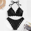 Summer Blue Bikini Women Swimwear Female Swimsuit Women’s Floral Print Lace-up Strapless Padded Comfortable Swimwear Bathing Suit Two-pieces Bikini Set Knotted Bathing Swim Suit by Stevvex
