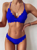 Summer Blue Bikini Women Swimwear Female Swimsuit Women’s Floral Print Lace-up Strapless Padded Comfortable Swimwear Bathing Suit Two-pieces Bikini Set Knotted Bathing Swim Suit by Stevvex