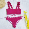 Summer Blue Bikini Women Swimwear Female Swimsuit Women’s Floral Print Lace-up Strapless Padded Comfortable Swimwear Bathing Suit Two-pieces Bikini Set Knotted Bathing Swim Suit by Stevvex