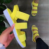Summer Elastic Womens Sandals Solid Colorful Beach Soft Modern Stylish Women Sandals by Stevvex