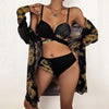 Summer Floral Print Bikini Swimsuit Women 3 Piece High-Waist Bikini Set Swimwear Female Push-Up Bathing Suit Tropical High Waist Wrap Swimsuit With Beach Cover Ups Soft And Breathable Summer Bikini by Stevvex