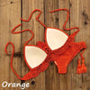 Summer Hand Crochet Women Swimwear Crop Top Push Up Bikini Set Beach Swimsuit Suit Tassel Swim Beach Beachwear Bikini Bra Bikini Swimsuit Women Beach Crochet Crop Summer Halter Bikini by Stevvex